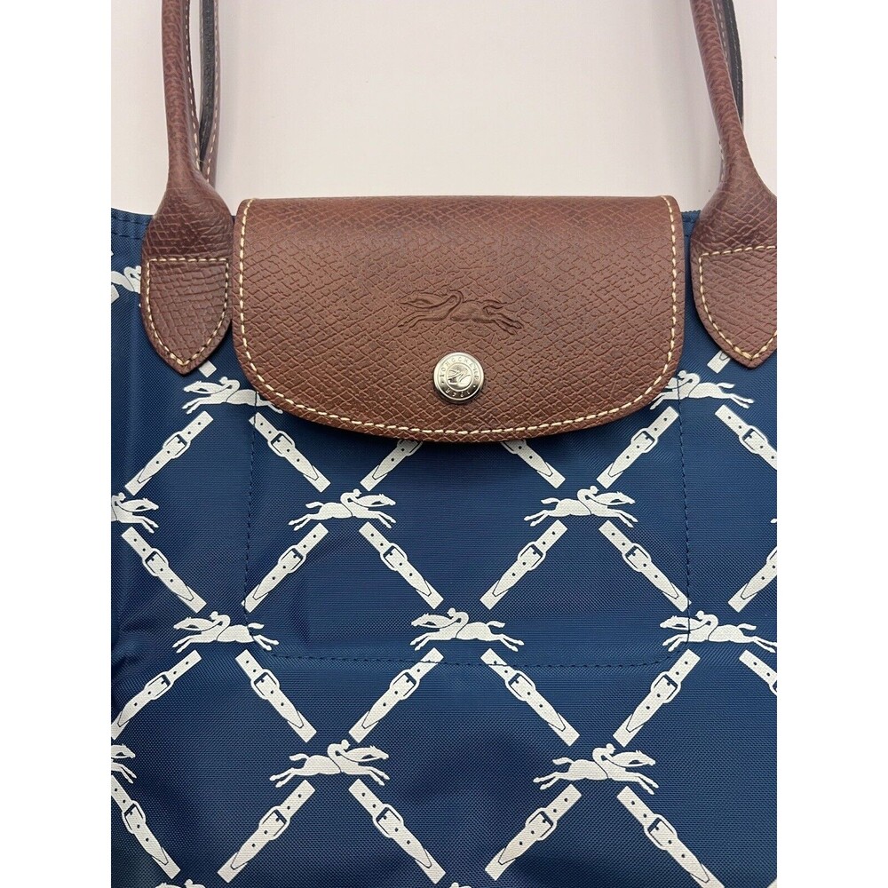 Longchamp Le Pliage Panther Print Nylon Shoulder Bag Color Peacock New no tag - Picture 3 of 6